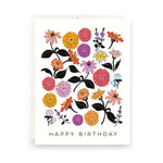 Zinnias Birthday Greeting Card