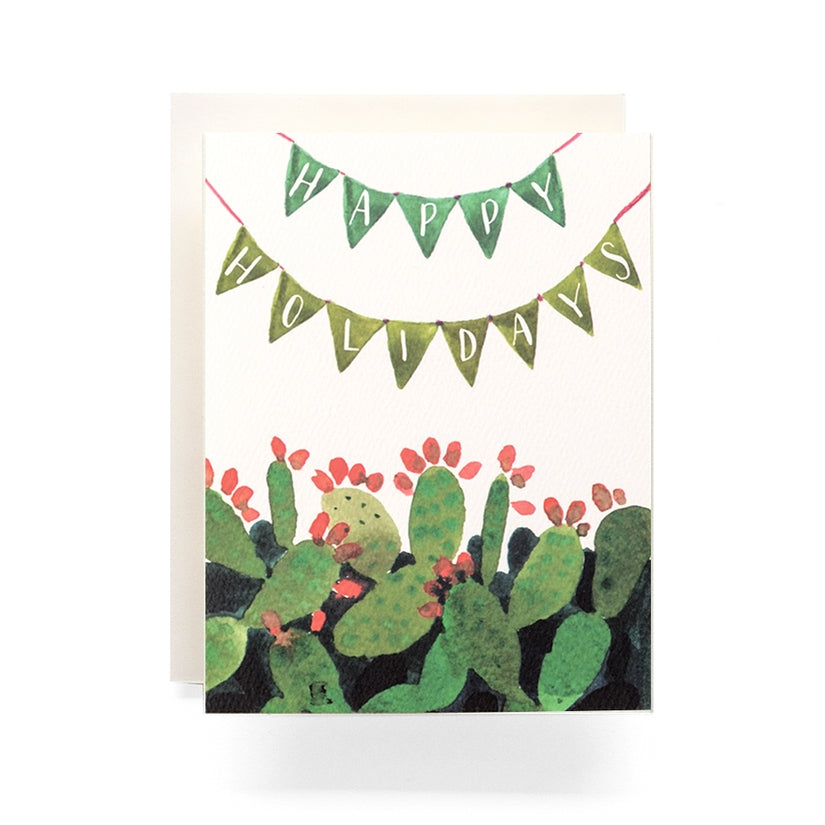 Cactus Pennant Holiday Greeting Card