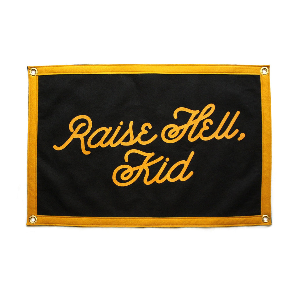 Raise Hell Kid Camp Flag